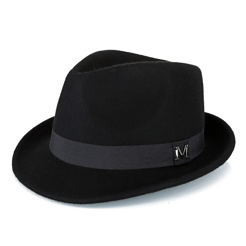 Herre Tyk Varm Vinter Fedora Hat