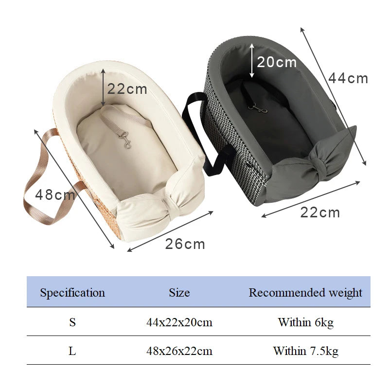 Sød Rejsebilssædepose til Små Kæledyr