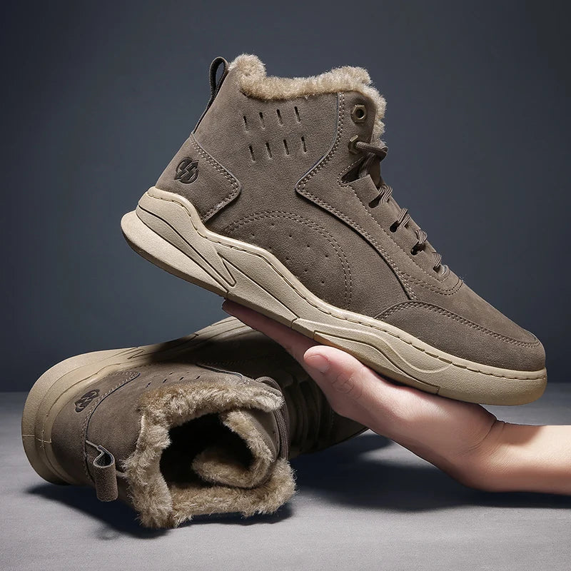 Herre Varme Vinter Ruskind Sneakers