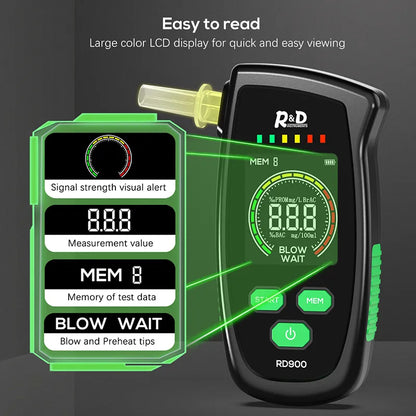 Genopladelig Digital Alkoholalkometer