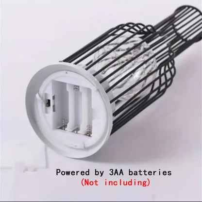Batteridrevet LED Natlampe med Jernbur