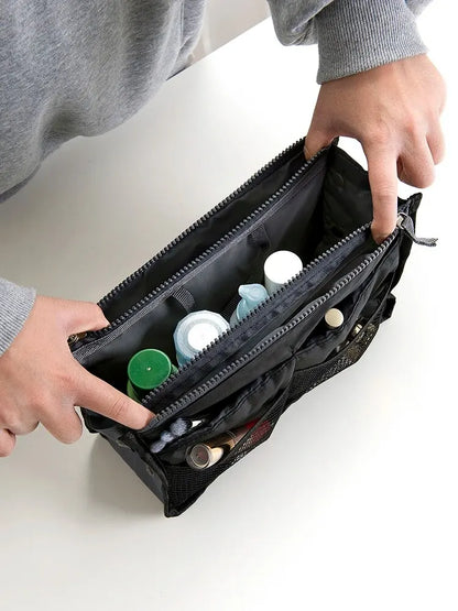 Multifunktionel Bærbar Makeup Taske med Flere Rum