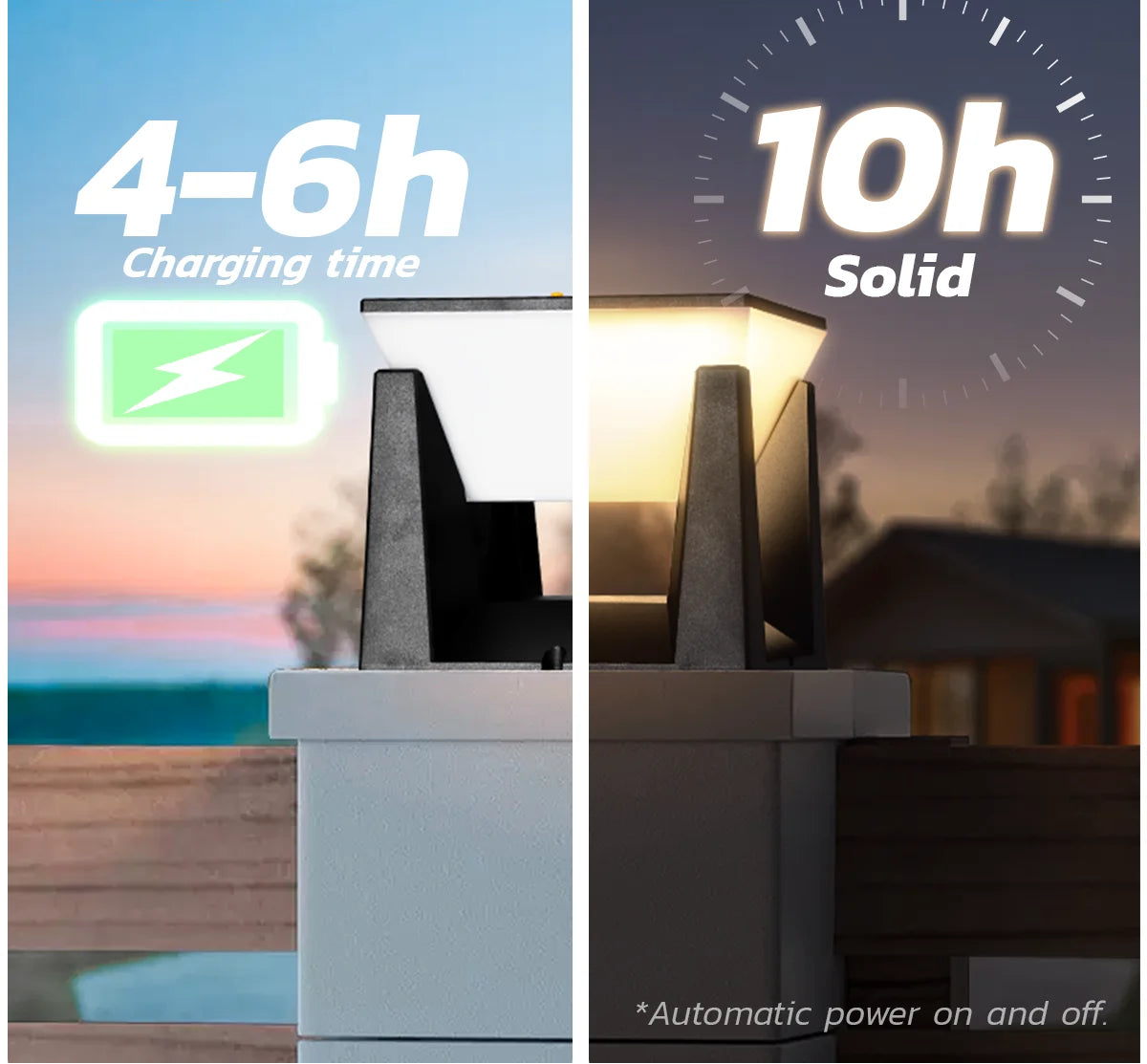 Solcellelampe – Firkantet LED-Lampe til Have og Sti