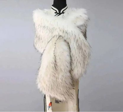 Vintersjal i Imiteret Pels til Kvinder