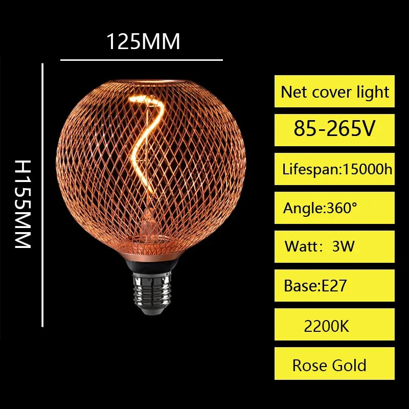 E27 LED-Pære med Metalburdæksel