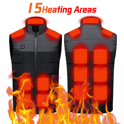 USB Elektrisk Opvarmet Vintervest