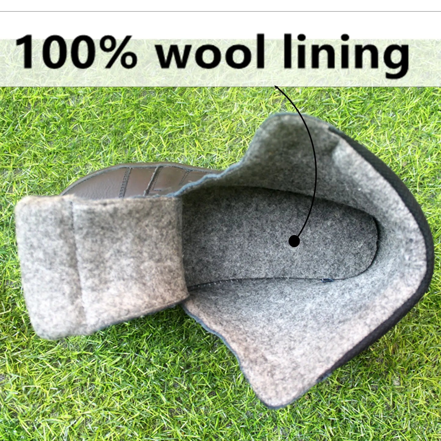 Barfodede Læderstøvler til Mænd & Kvinder med Uldfor