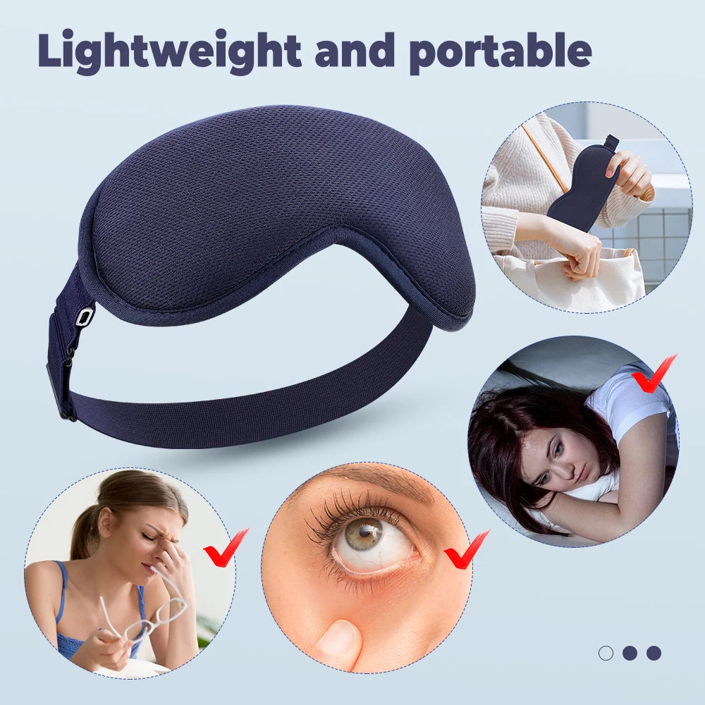 USB-Opvarmet Damp-Øjenmassagemaske