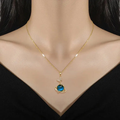 Stjerne- og Månevedhæng Halskæde til Kvinder