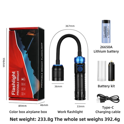 Genopladelig 360° Roterende LED-arbejdslygte