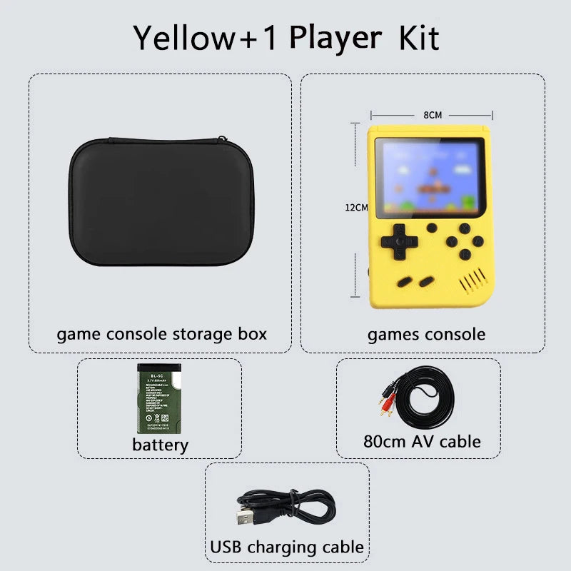 Bærbar Retro Spilkonsol med 500+ Spil