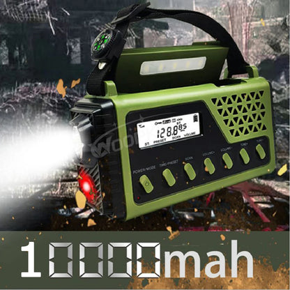 10.000 mAh Solcelledrevet Nødradio med Bluetooth