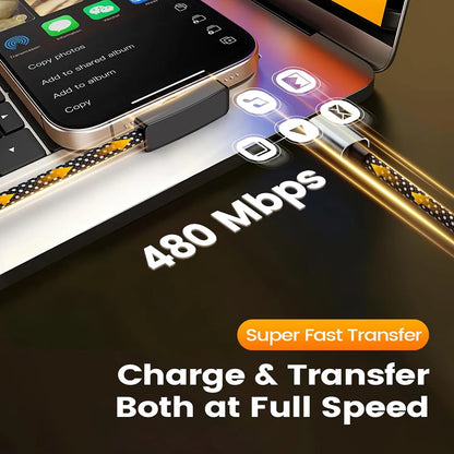 100W USB-C-Kabel med 90° Vinkel til Hurtig Opladning