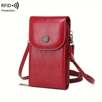 RFID-Beskyttet Crossbody-Telefonpung til Kvinder