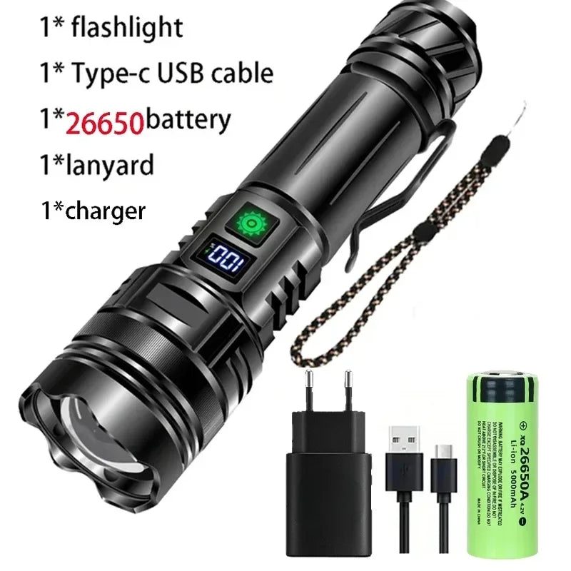 Kraftig USB LED-Lommelygte – Bærbar Lanterne