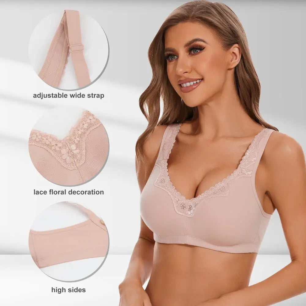 Plus Size Bomulds-Bh Uden Bøjler – Blød Komfort