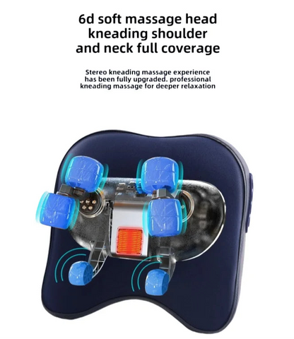 Trådløs Opvarmet Nakke- og Rygmassagepude