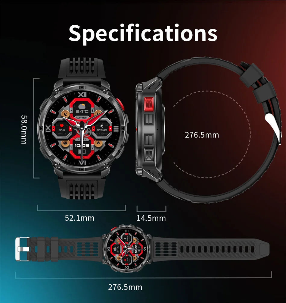 GPS-Smartwatch med Kompas og Sportssporing