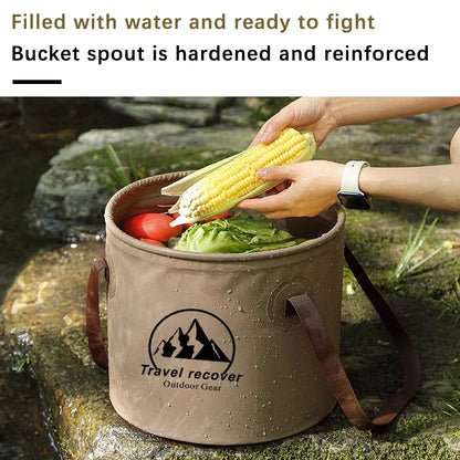 Foldbar Vandtæt Spand til Bilvask og Camping (5L/10L/20L)