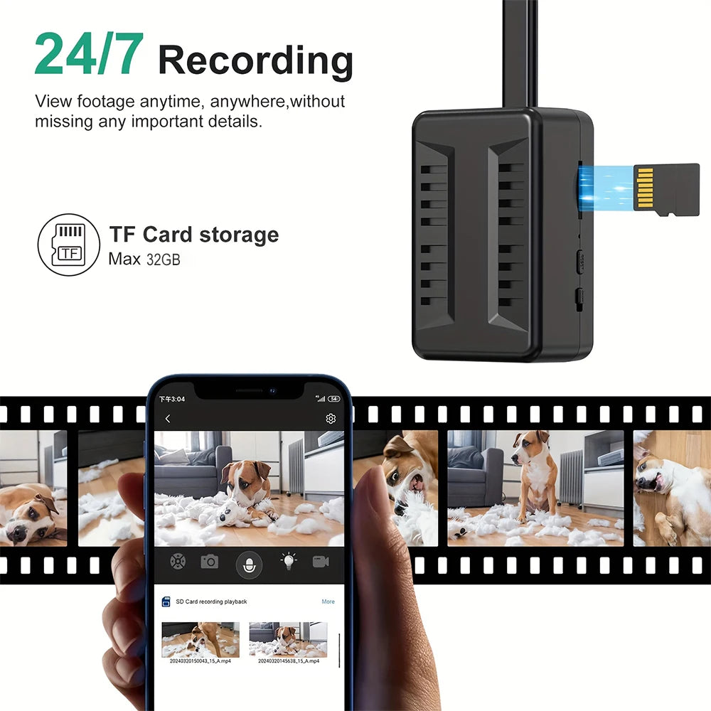 HD 1080P Mini WiFi-sikkerhedskamera med Persondetektion