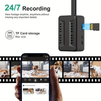 HD 1080P Mini WiFi-sikkerhedskamera med Persondetektion