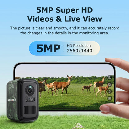 5MP 4G- og WiFi Vildtkamera med Solpanel