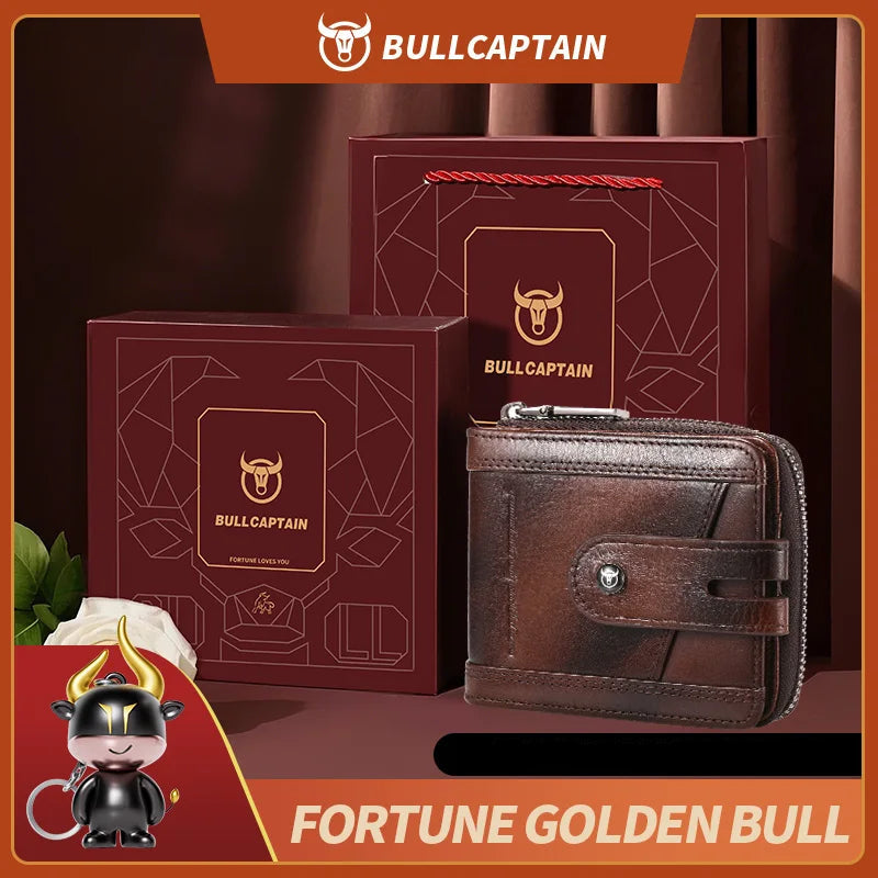 Herre Læder Bifold Pung med RFID-Blokering