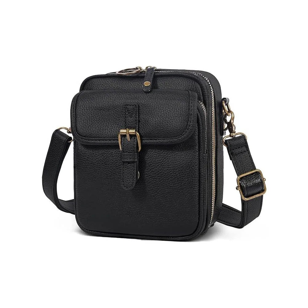 Stor Læder Crossbody Taske til Kvinder