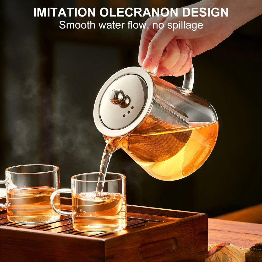 Varmebestandig Glas Tekande med Infuser