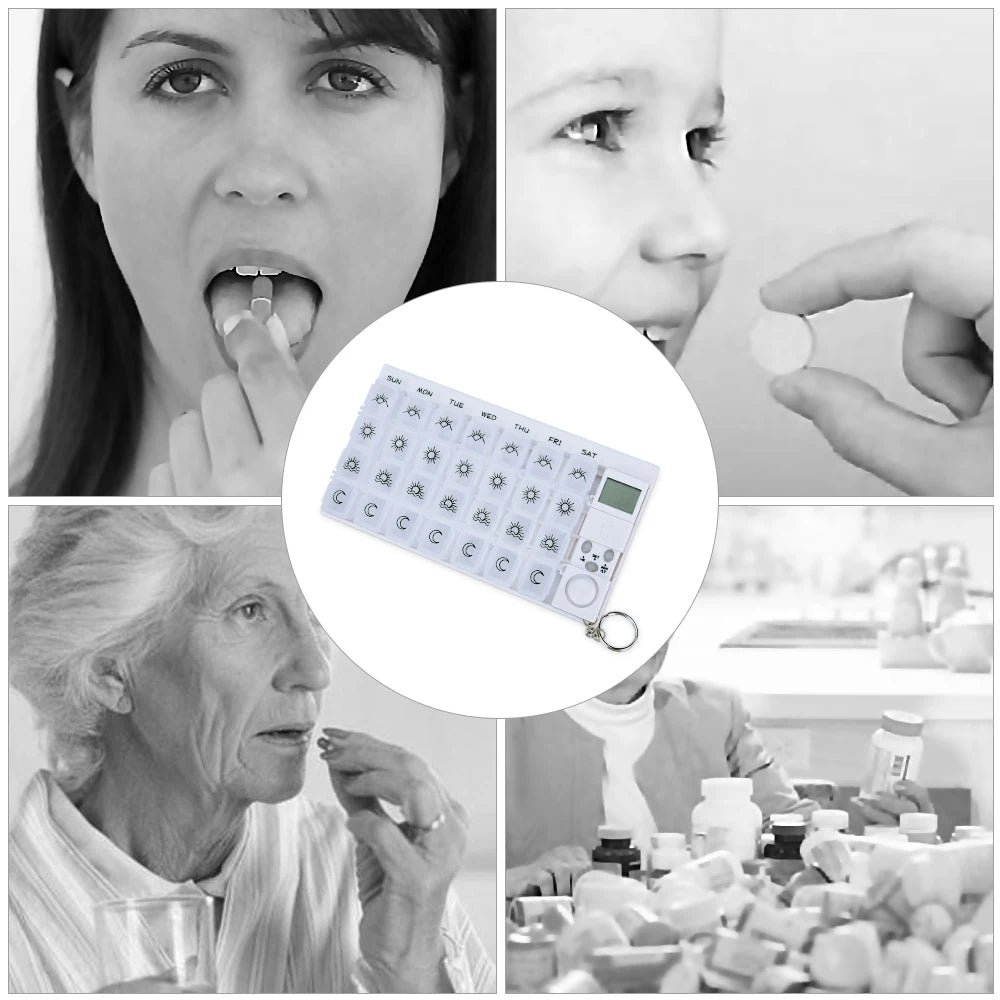 7-Dages Aftagelig Pilleæske med Timeralarm