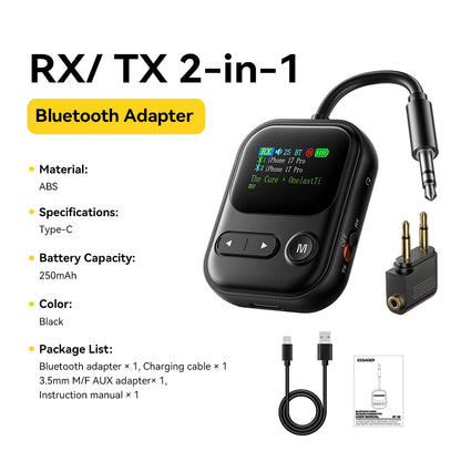 Bluetooth 6.0 Lydsender og Modtager med Mikrofon