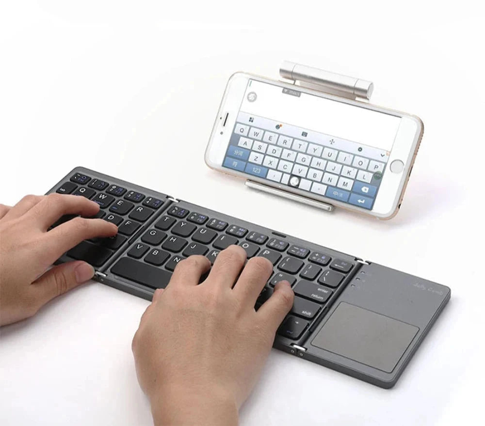 Bærbart Bluetooth Mini Foldbart Tastatur