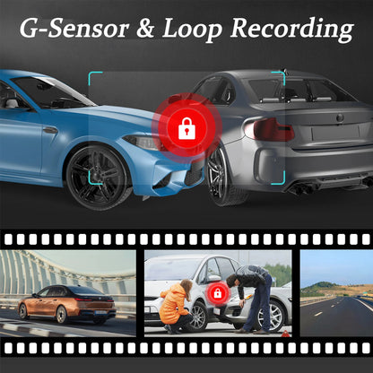 Dual Linse 1080P Bil Dashcam med Indvendig Optagelse