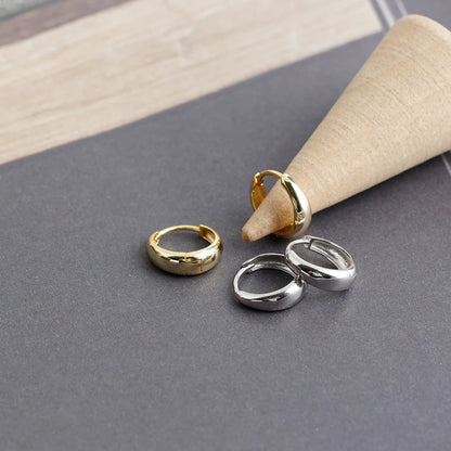 Brede Hoop Øreringe i Sterlingsølv og Guld