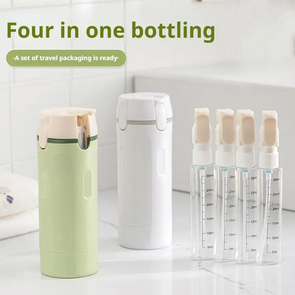 Bærbar 4-i-1 Rejsedispenser til Toiletsager