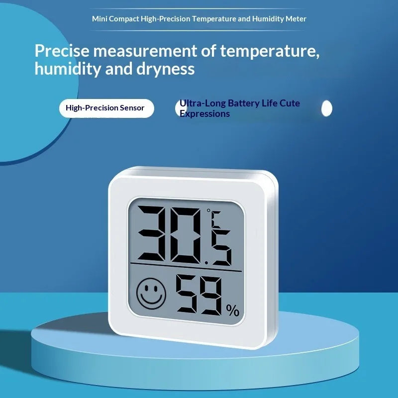 Mini LCD-termometer Hygrometer og Fugtighedsmåler