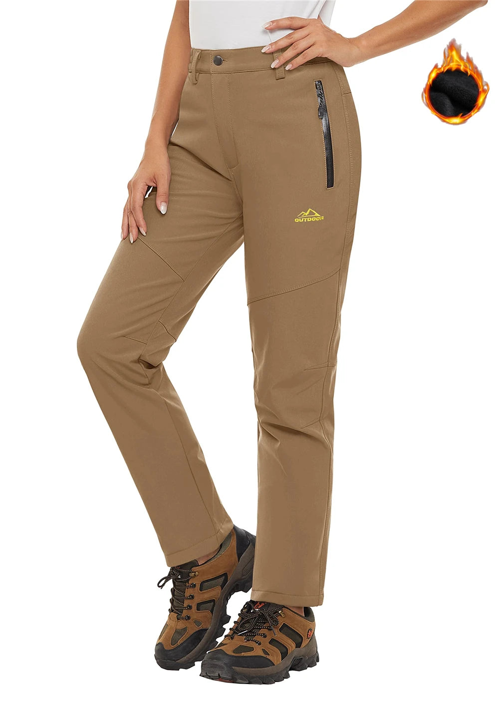 Dame Varm Vandtæt Fleece Vinterbukser