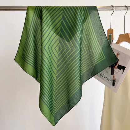 Printet Firkantet Tørklæde til Kvinder