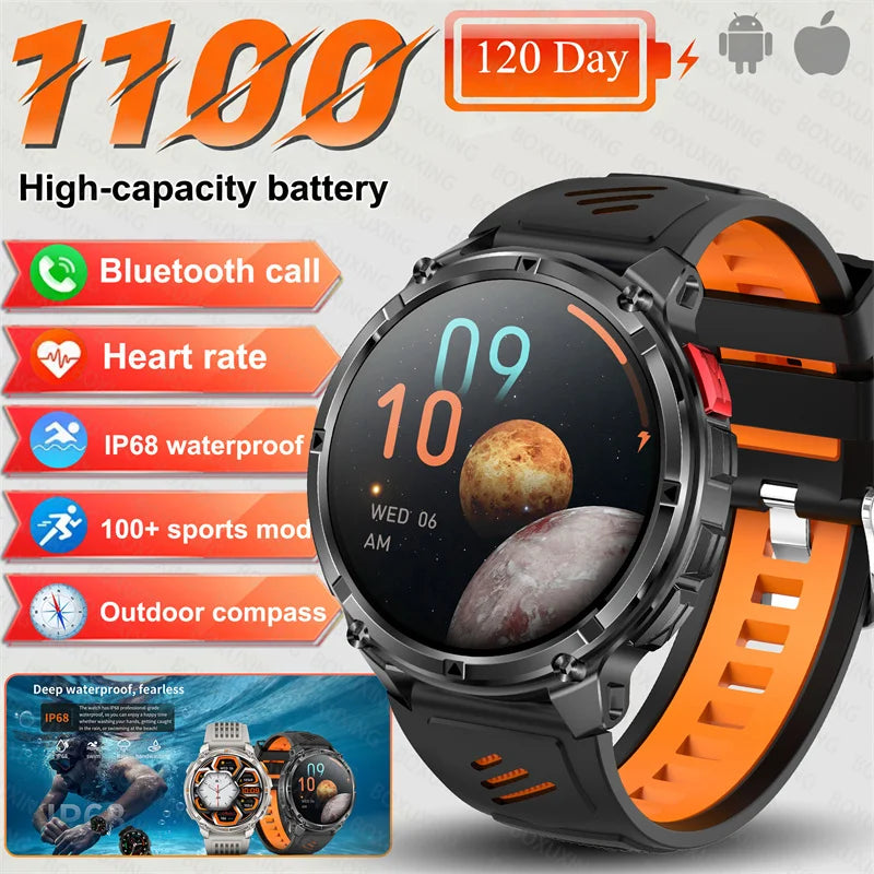 GPS-Smartwatch med Kompas og Sportssporing