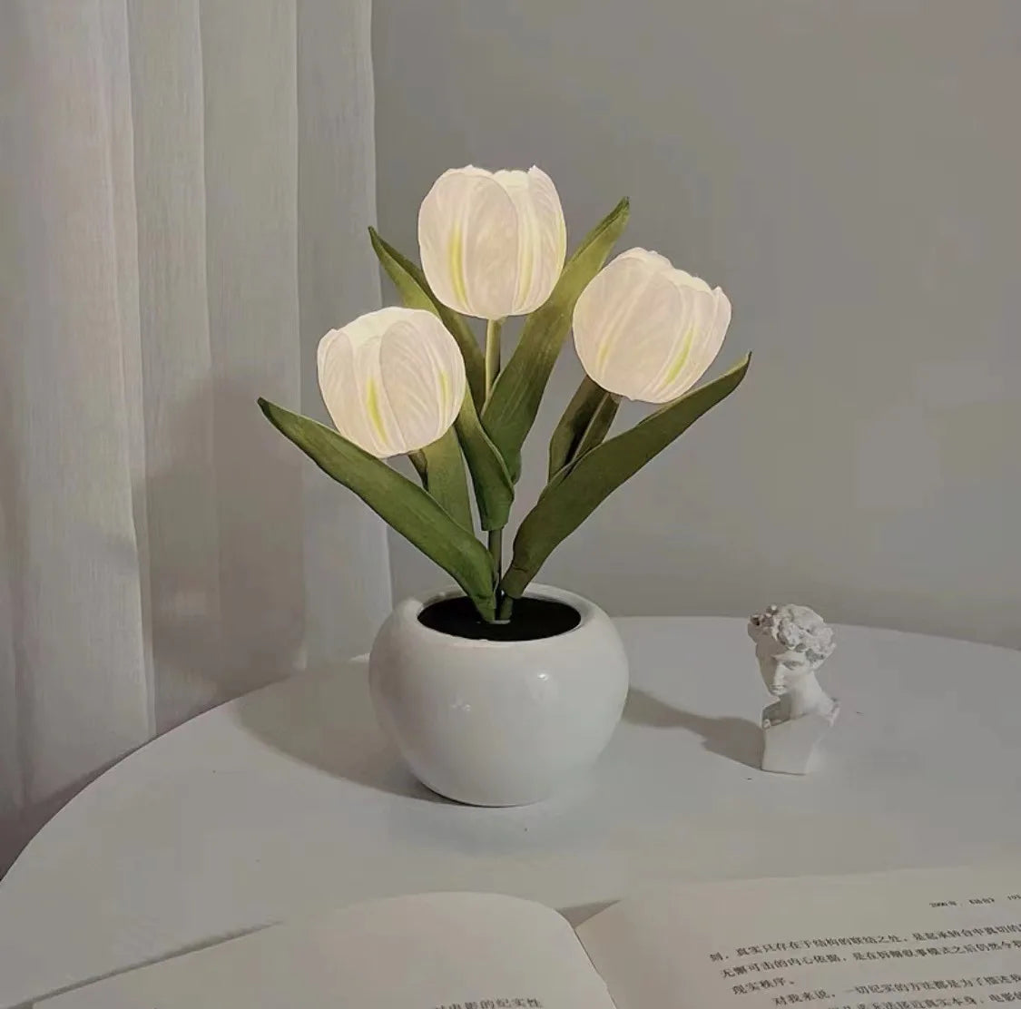Dekorativ LED Tulipan Natlampe