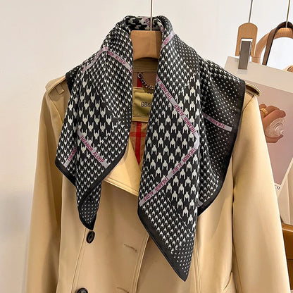 Printet Firkantet Tørklæde til Kvinder