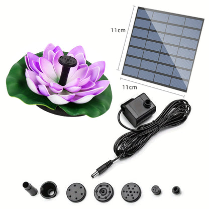 Mini Sol-Lotus Fontæne til Havedam
