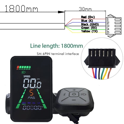 LCD-Display til Elektrisk Cykel og Elektrisk Løbehjul
