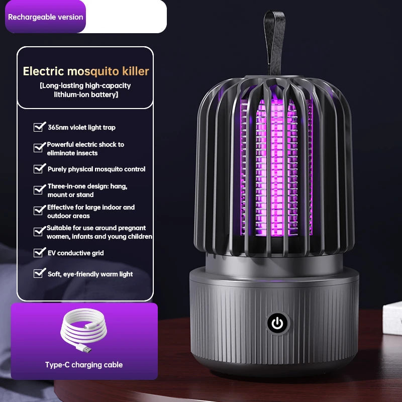Genopladelig UV Myggedræber Lampe