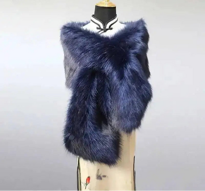 Vintersjal i Imiteret Pels til Kvinder