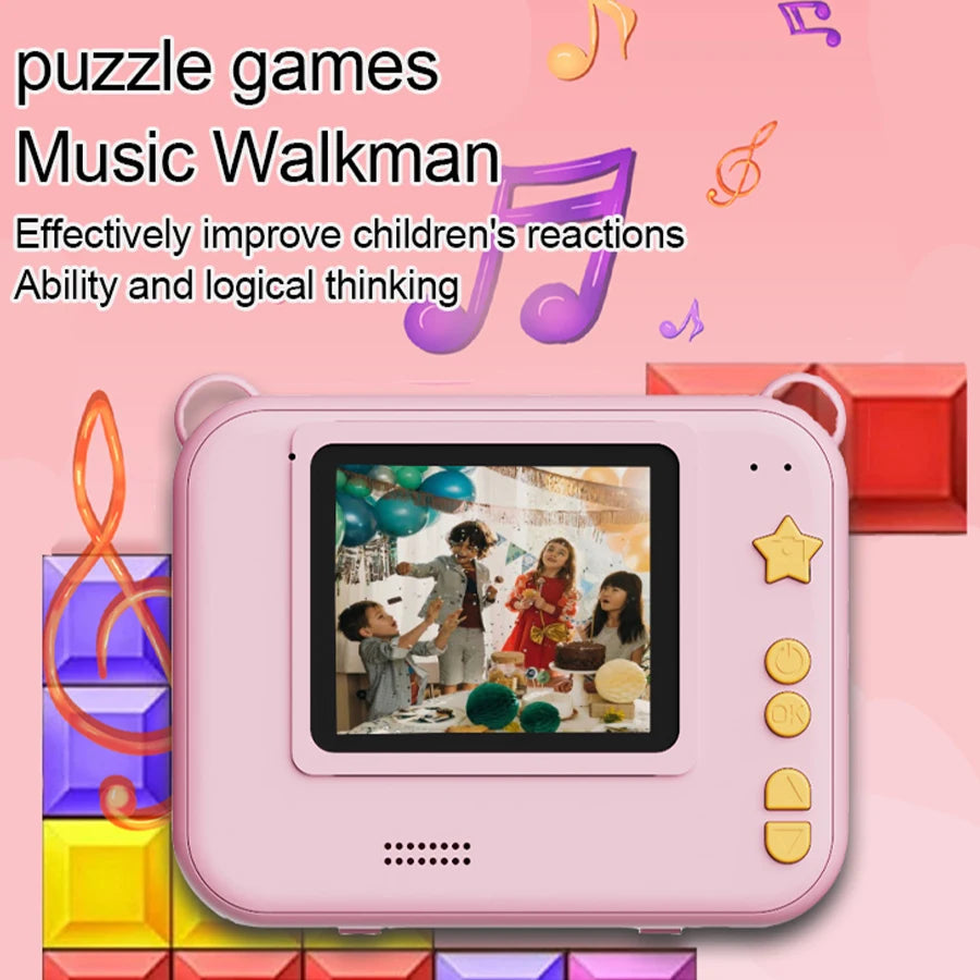 Digitalt Børnekamera med Instant Fotoprinter