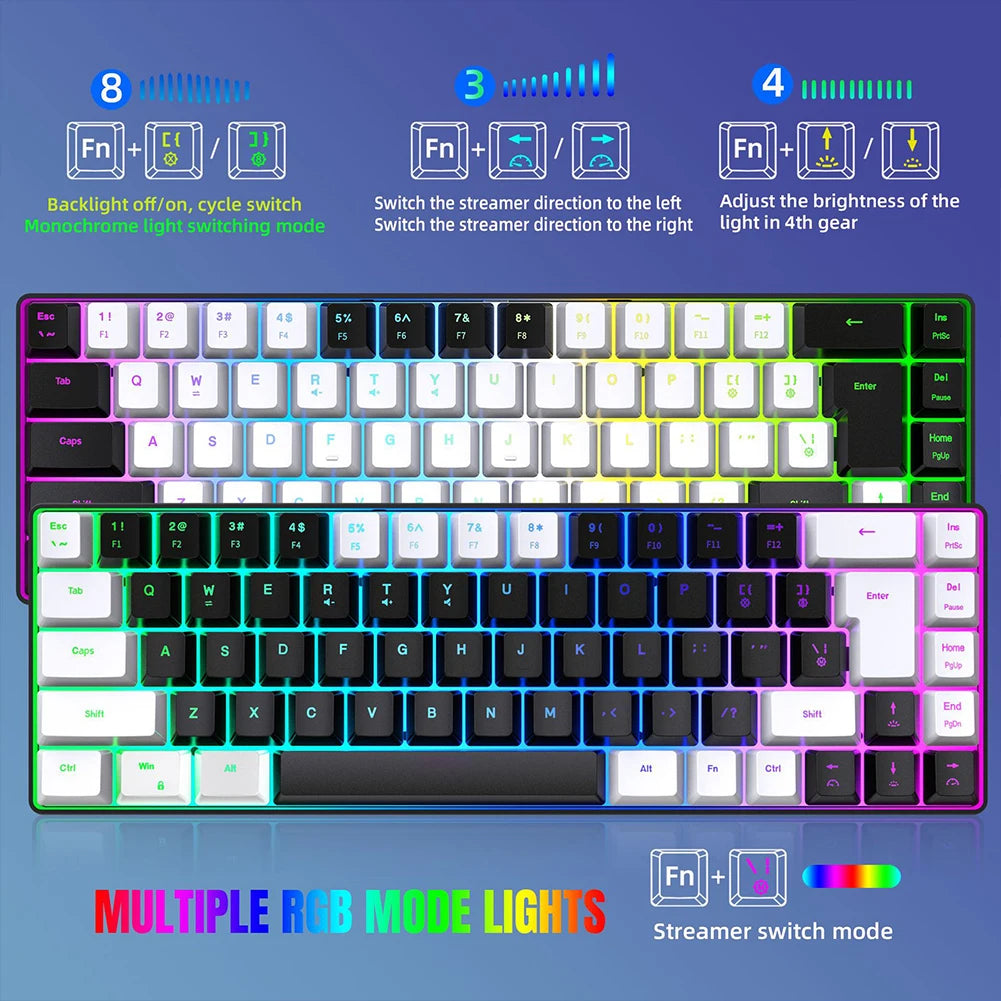 Kablet Mekanisk Gaming Tastatur med RGB