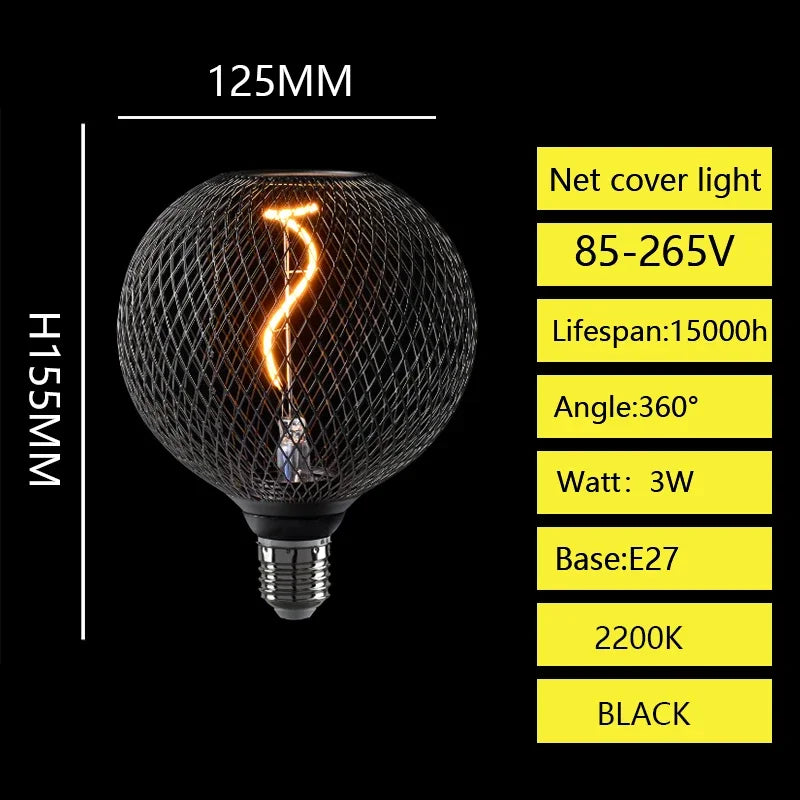E27 LED-Pære med Metalburdæksel