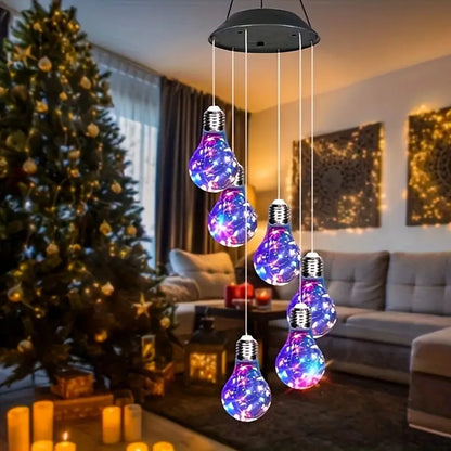 Farverige Solcelledrevne LED-Vindklokkelys