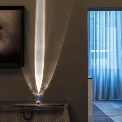 LED Krystal Ægformet Bordlampe